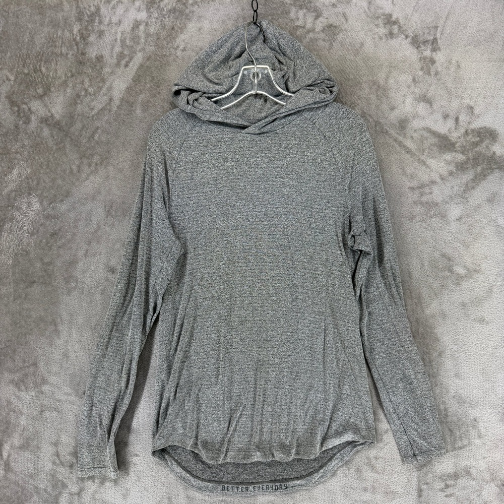 Lululemon Hoodie Mens M Better Everyday Gray Long Sleeve Pullover EUC